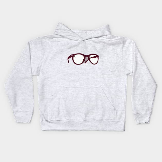 Maroon Chic Eyewear Illustration No. 891 Kids Hoodie by cornelliusy